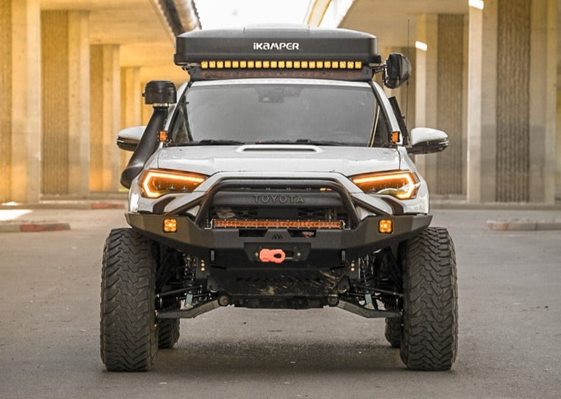 Load image into Gallery viewer, Toyota 4Runner 5th Gen (2010-2024) Hi-Lite Overland Front Bumper [PreRunner Bull Bar]
