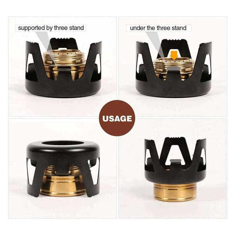 Load image into Gallery viewer, Mini Alcohol Stove with Aluminium Stand for Backpacking
