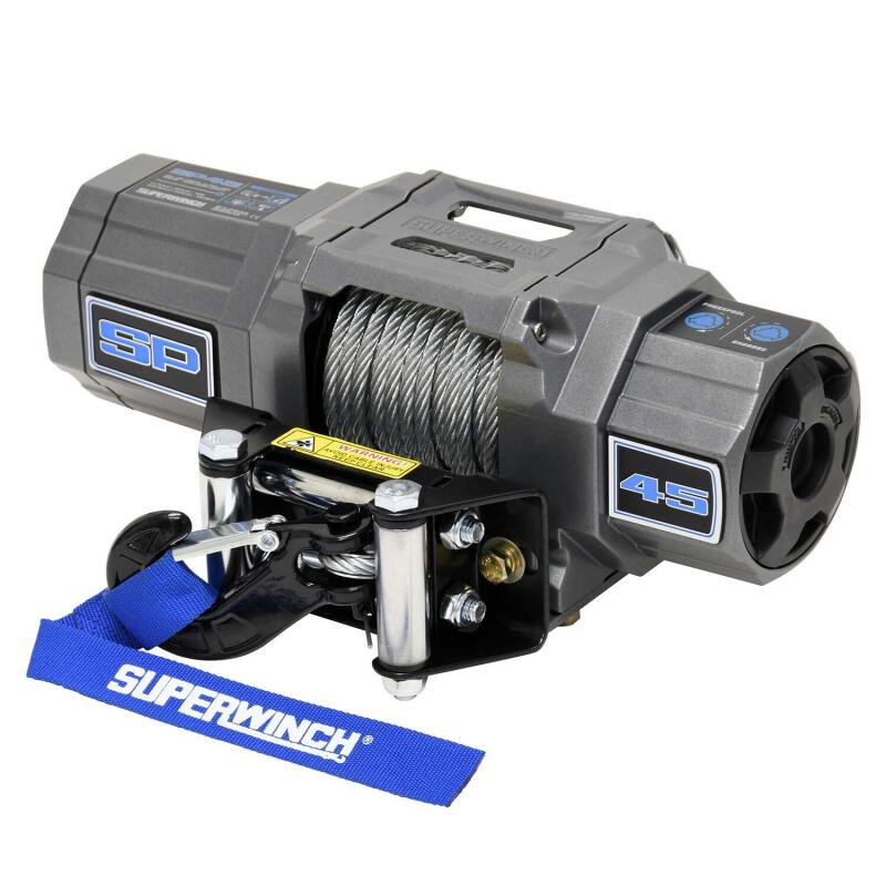 Load image into Gallery viewer, Superwinch 4500 LBS 12V DC 15/64in x 40ft Steel Rope Roller Fairlead SP 45 Winch
