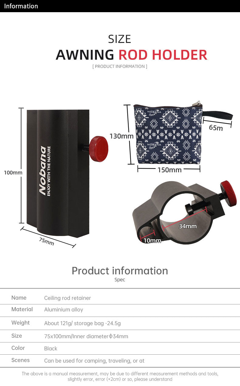 Load image into Gallery viewer, Outdoor Camping Awning Rod Fixer Tent Accessories Bracket Support Rod Fixed Pipe Holder Fishing Umbrella Adjusting Base
