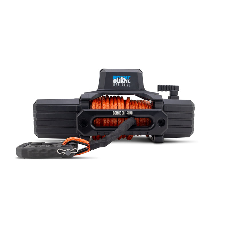 Load image into Gallery viewer, Borne Off-Road 12K Winch - Orange Synthetic Rope
