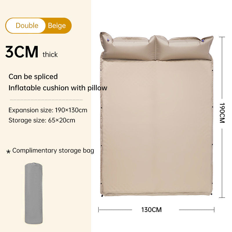 Load image into Gallery viewer, Product camouflage Can Be Spliced Self Inflating Cushion Air Mattress Camping Mat With Pillow
