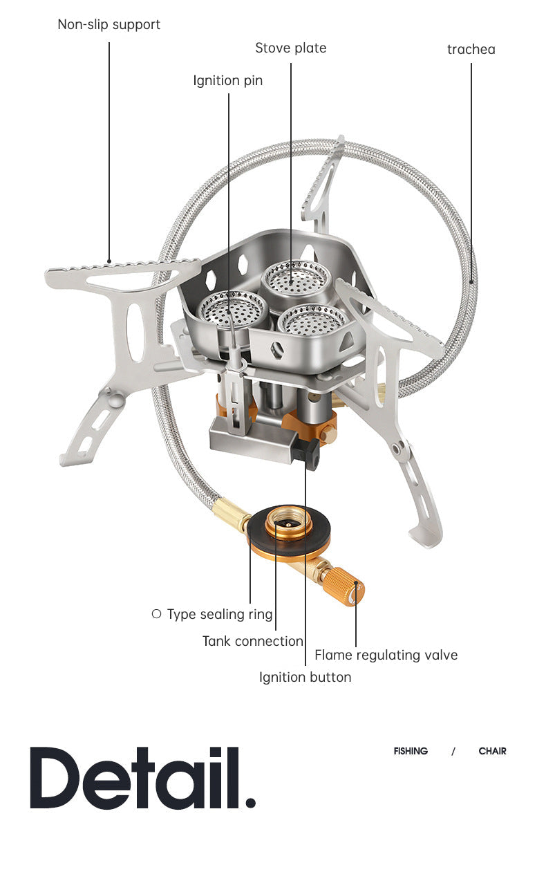 Load image into Gallery viewer, Design Camping Gas Stove Delicate Appearance Outdoor Hiking Portable Gas Stov
