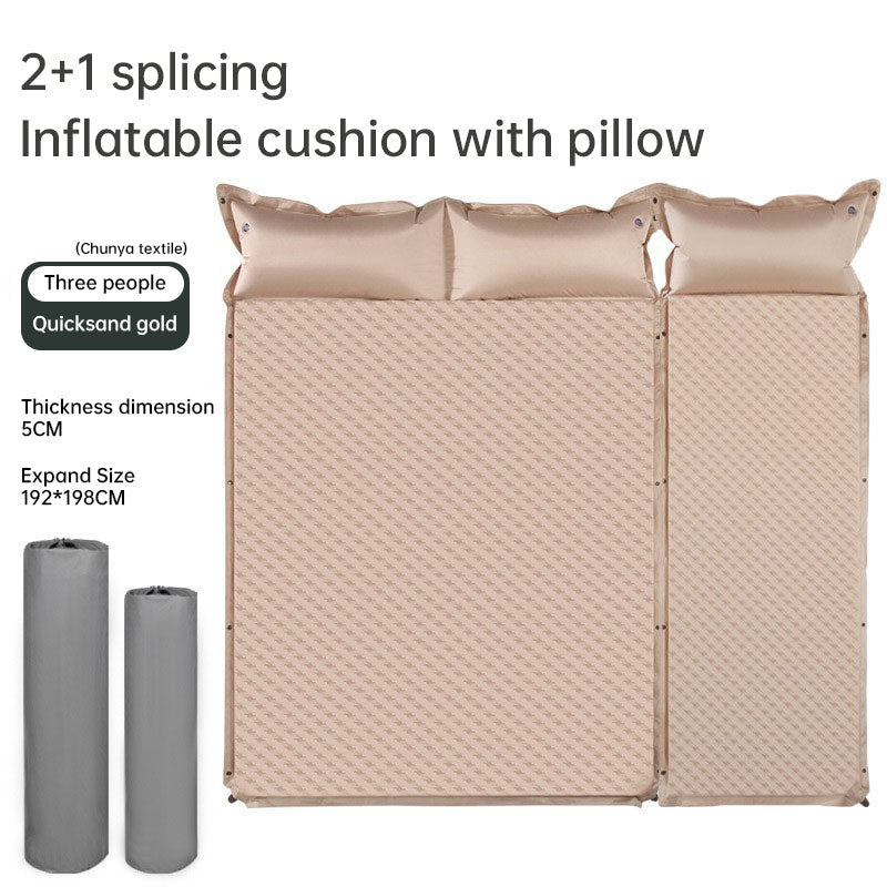 Load image into Gallery viewer, Product camouflage Can Be Spliced Self Inflating Cushion Air Mattress Camping Mat With Pillow
