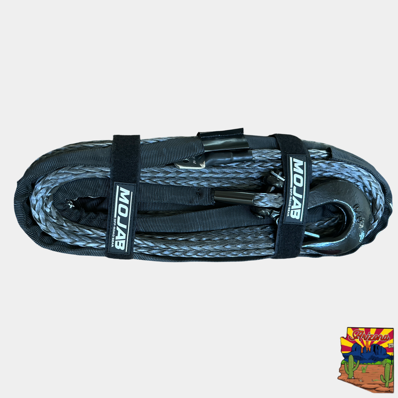 Load image into Gallery viewer, 3/8&#39;&#39; x 85&#39; Synthetic Winch Rope with Removeable forged winch hook
