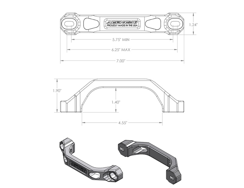 Load image into Gallery viewer, 6&quot; Billet Grab Handles - Pair
