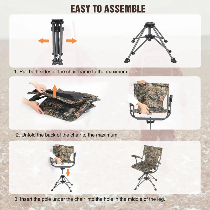 Load image into Gallery viewer, REDCAMP 360 Degree Swivel Hunting Chair for Blinds
