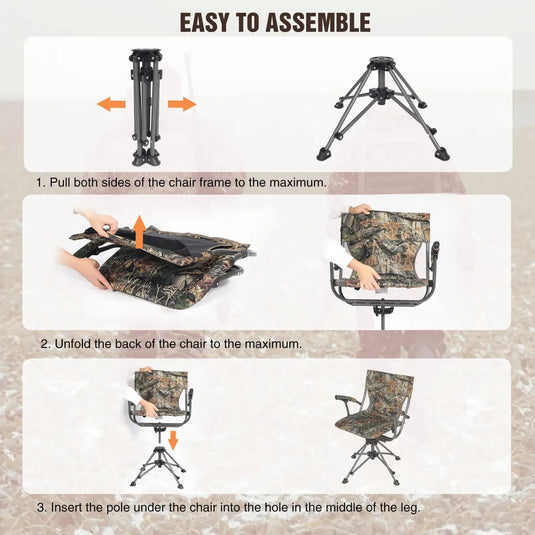 REDCAMP 360 Degree Swivel Hunting Chair for Blinds