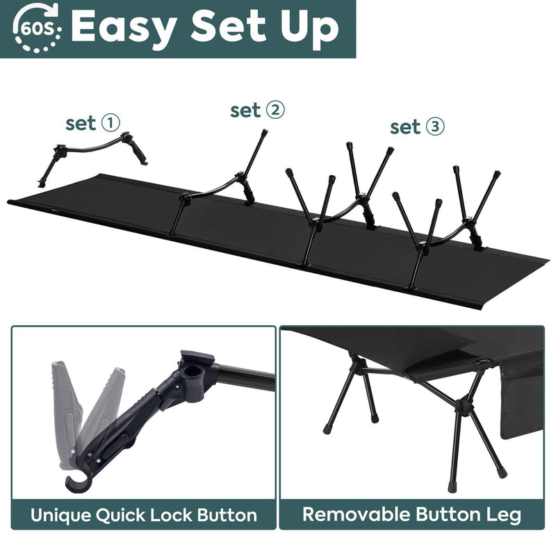 Load image into Gallery viewer, Camping Cot for Adults, Folding Cot, Portable Bed Sleeping Cot | ICECO
