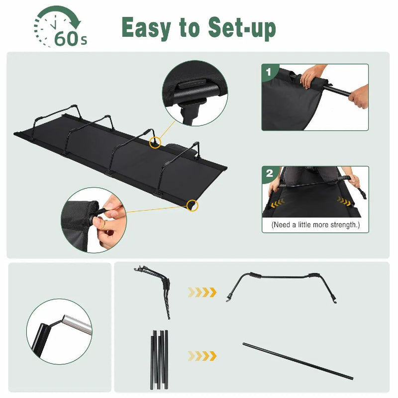 Load image into Gallery viewer, Ultralight Camping Cot for sleeping

