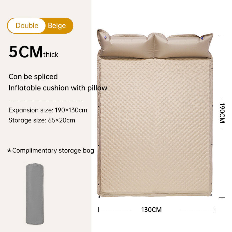 Load image into Gallery viewer, Product camouflage Can Be Spliced Self Inflating Cushion Air Mattress Camping Mat With Pillow
