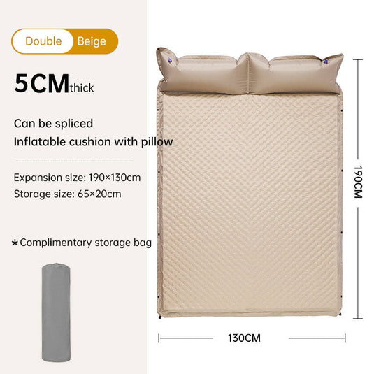 Product camouflage Can Be Spliced Self Inflating Cushion Air Mattress Camping Mat With Pillow