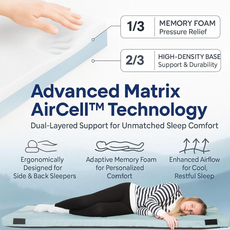 Load image into Gallery viewer, Matrix Air-Cell Memory Foam Camping Mattress
