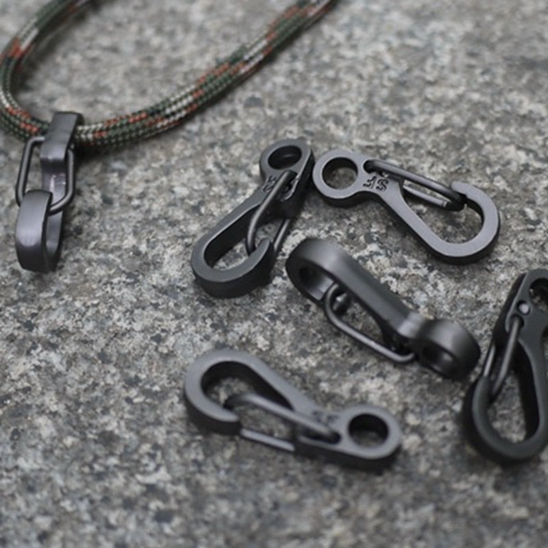 Load image into Gallery viewer, 10 Pcs Equipment Survival EDC Paracord Carabiner Snap Mini SF Spring Clip Camping Hiking Hook Backpack Tactical Buckle Clip
