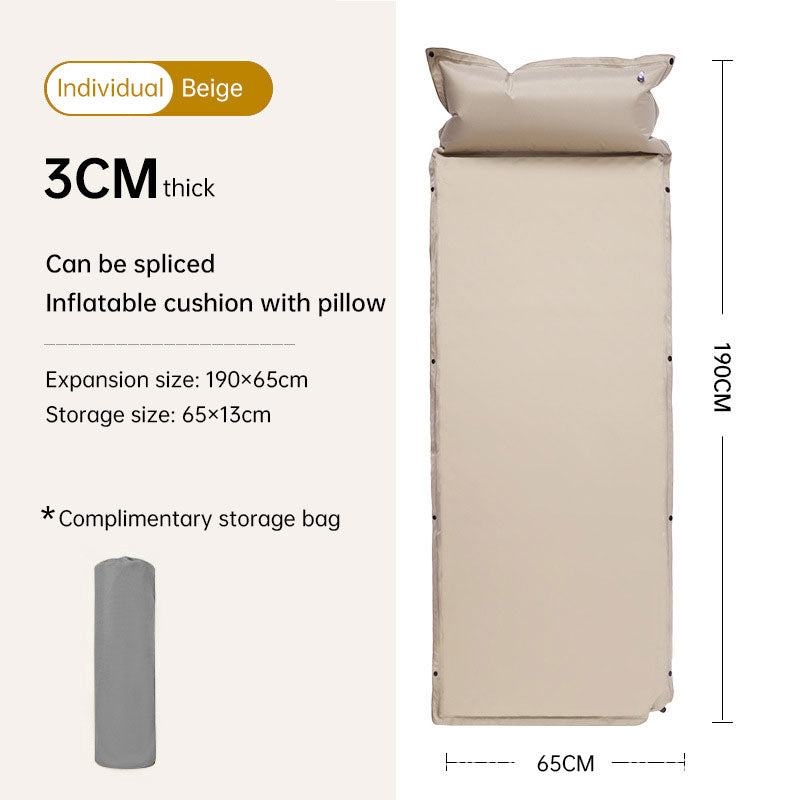 Load image into Gallery viewer, Product camouflage Can Be Spliced Self Inflating Cushion Air Mattress Camping Mat With Pillow
