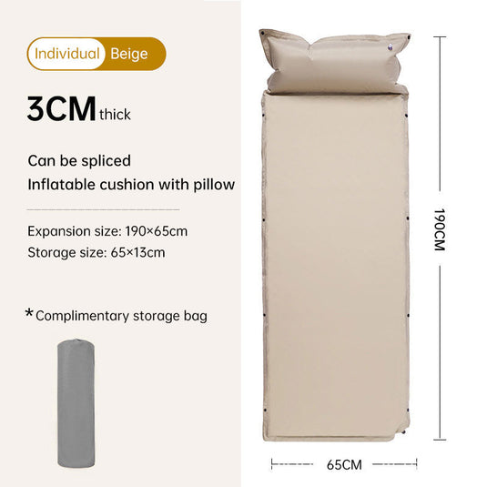 Product camouflage Can Be Spliced Self Inflating Cushion Air Mattress Camping Mat With Pillow