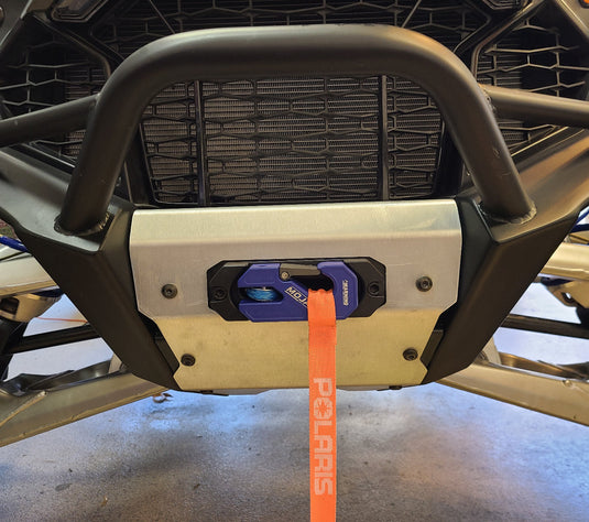 Side By Side / UTV Aluminum Recessed Winch Shackle with Fairlead Kit, closed latch (LIFE TIME WARRANTY*)