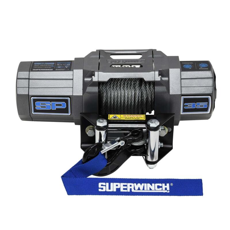 Load image into Gallery viewer, Superwinch 3500 LBS 12V DC 7/32in x 40ft Steel Rope Roller Fairlead SP 35 Winch
