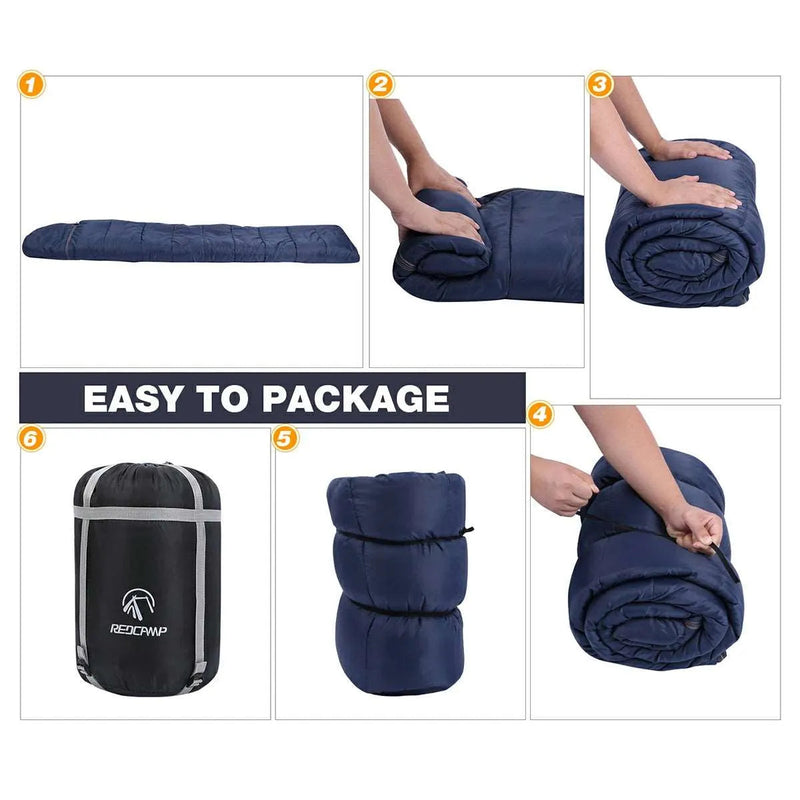 Load image into Gallery viewer, Hooded Camping Sleeping Bag for Adult with Cotton Flannel,Red,Blue,Navy Blue
