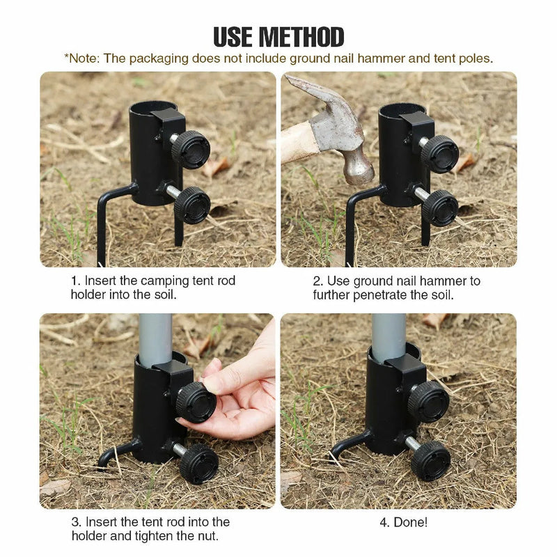 Load image into Gallery viewer, 2 Pack Camping Tent Rod Holder with Stakes
