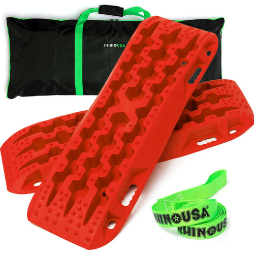 Rhino USA Recovery Traction Boards - Red (Pair)