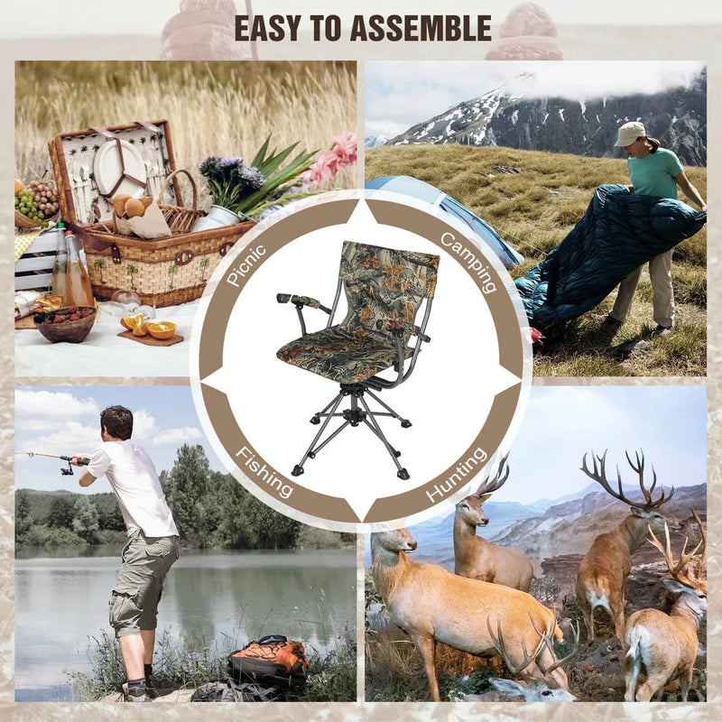 Load image into Gallery viewer, REDCAMP 360 Degree Swivel Hunting Chair for Blinds
