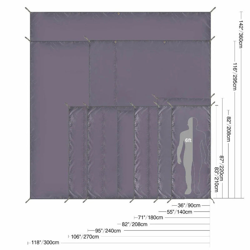 Load image into Gallery viewer, Waterproof Camping Tent Tarp, Multifunctional Tent Footprint
