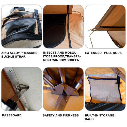 Load image into Gallery viewer, The Rooftop Tent Is Made Of 280TC 2000 Waterproof Lattice Cloth And Can Be Used As A Camping Essentials A Mobile Home
