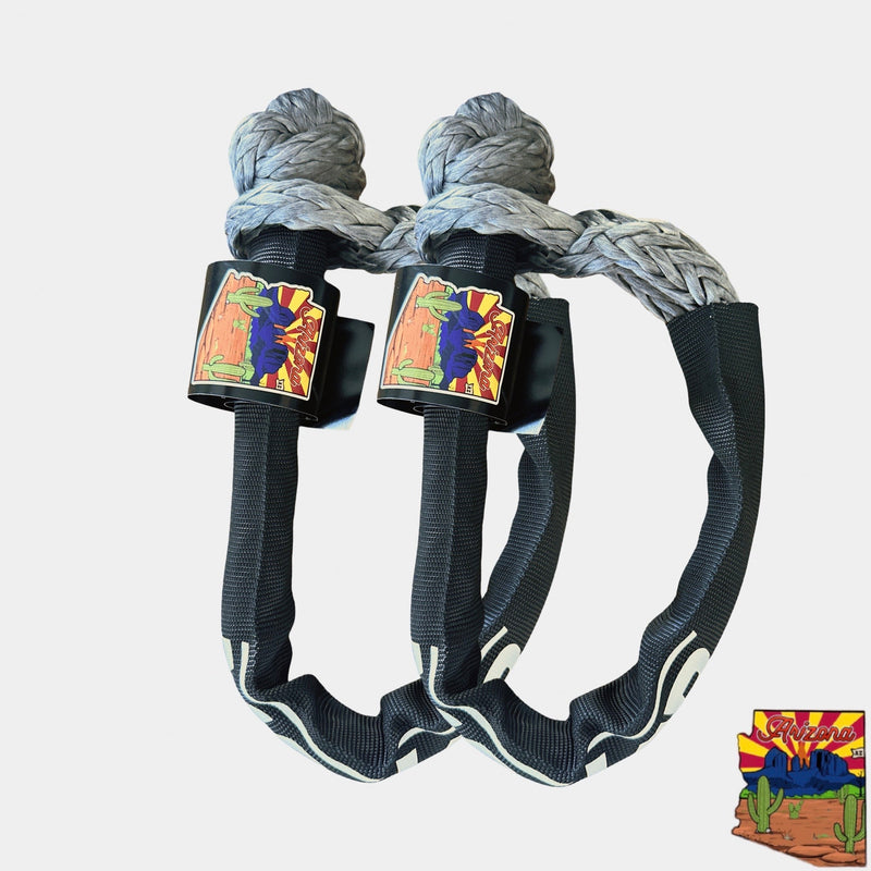 Load image into Gallery viewer, Soft Shackle 3/8&#39;&#39; x 22” with sleeve and bag (Set of 2 Shackles) (Lifetime Warranty)
