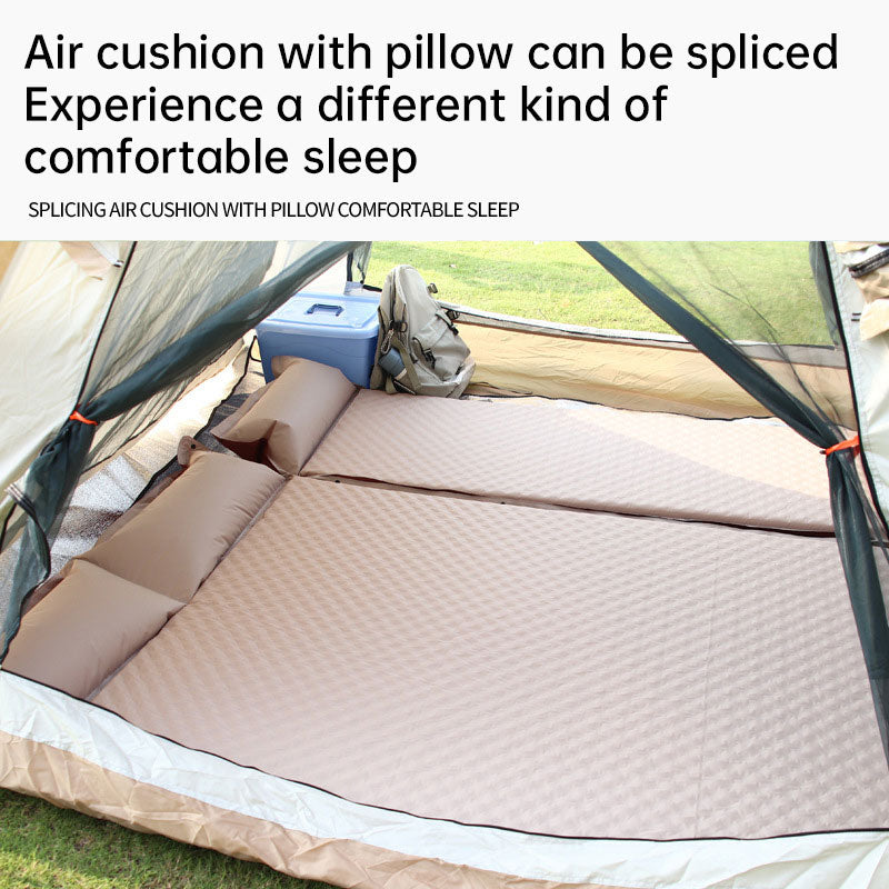 Load image into Gallery viewer, Product camouflage Can Be Spliced Self Inflating Cushion Air Mattress Camping Mat With Pillow
