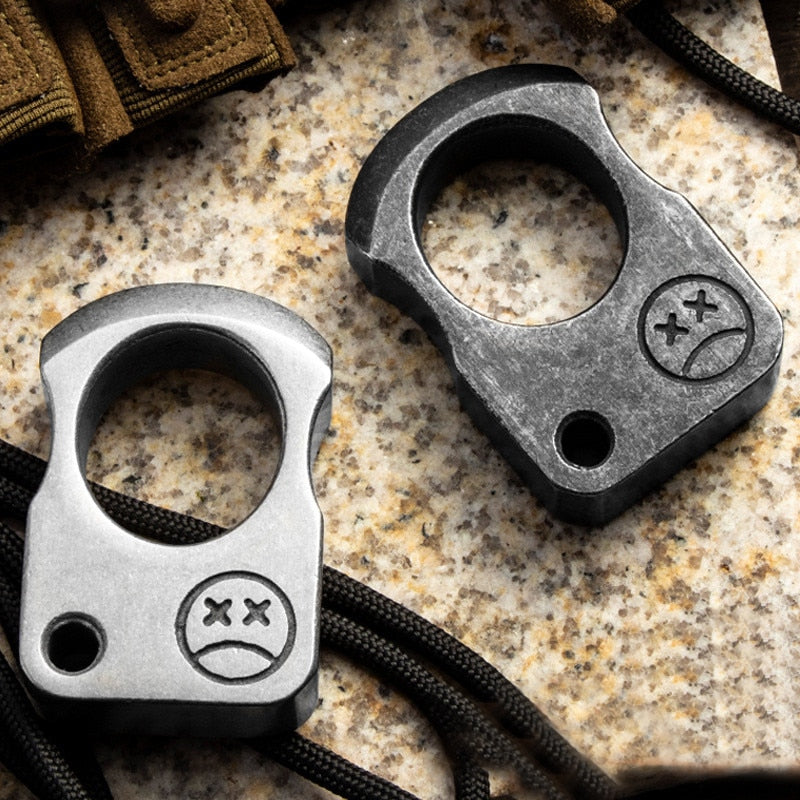 Load image into Gallery viewer, Alloy Steel Outdoor Survival Tool EDC Tactical Tool Multifunctional Ring Pendant Ring Pendant Window Breaker Titanium Edc
