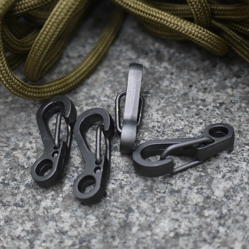 Load image into Gallery viewer, 10 Pcs Equipment Survival EDC Paracord Carabiner Snap Mini SF Spring Clip Camping Hiking Hook Backpack Tactical Buckle Clip
