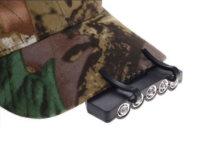 Load image into Gallery viewer, 5 Ultra Bright Leds Camping Fishing Head Lamp Hat Cap Light with Hardness Clip 100% Brand New
