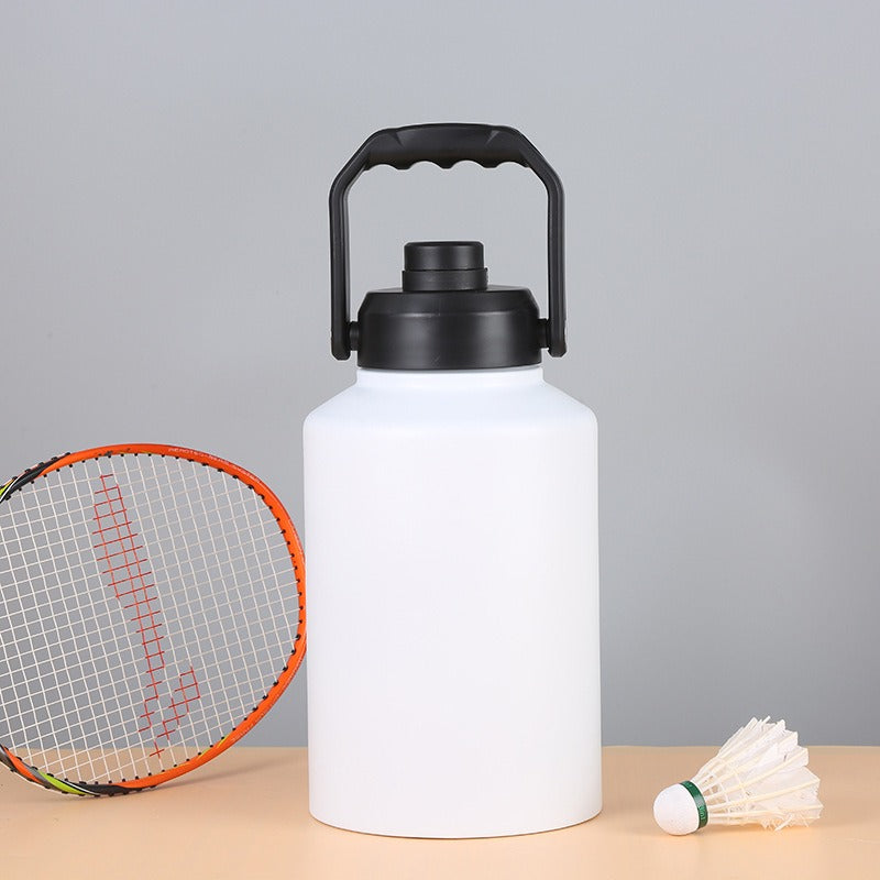 Load image into Gallery viewer, Double Wall Half Gallon Insulated Water Bottle Jug 64oz 128oz Stainless Steel Sports Water Flask with Handle

