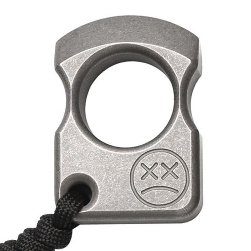 Load image into Gallery viewer, Alloy Steel Outdoor Survival Tool EDC Tactical Tool Multifunctional Ring Pendant Ring Pendant Window Breaker Titanium Edc

