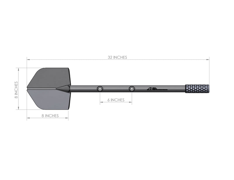 Load image into Gallery viewer, Agency 6™ LONG SHOVEL - POWDER COAT BLACK
