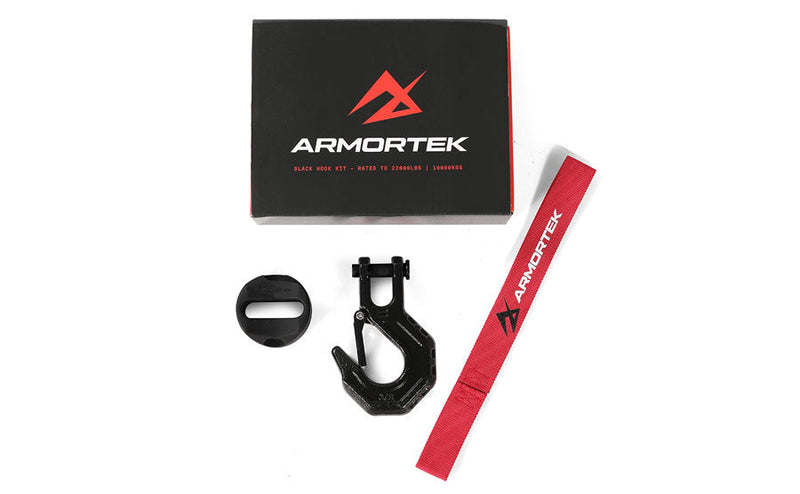 Load image into Gallery viewer, Armortek Black Hook Kit for 5/16 to 7/16&quot; Rope - Rated 22000lbs
