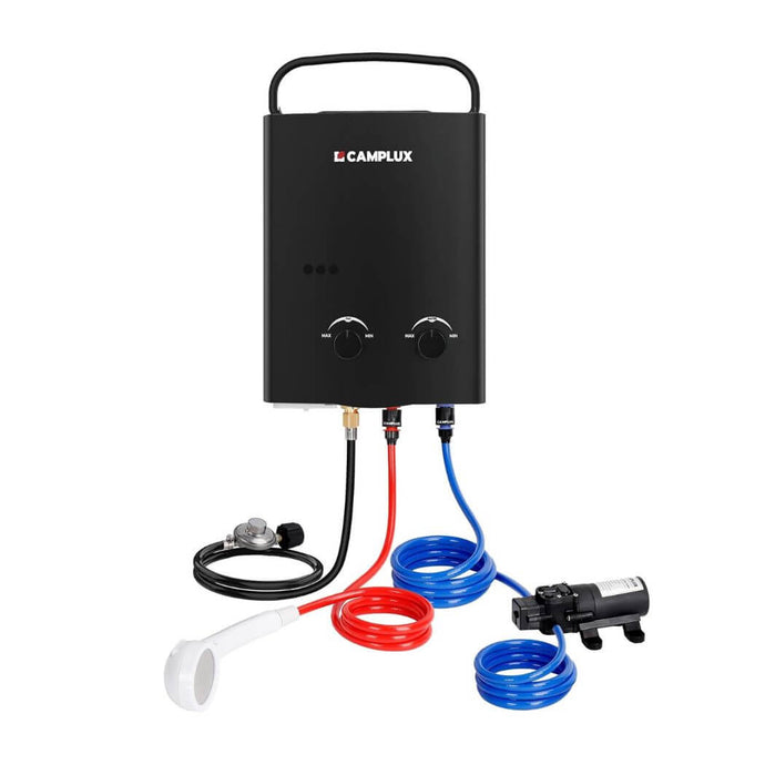 Camplux AY132BP43 Portable Propane Water Heater Pump Kit