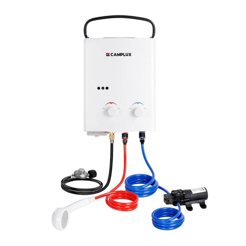 Camplux AY132P43 Portable Propane Water Heater Pump Kit