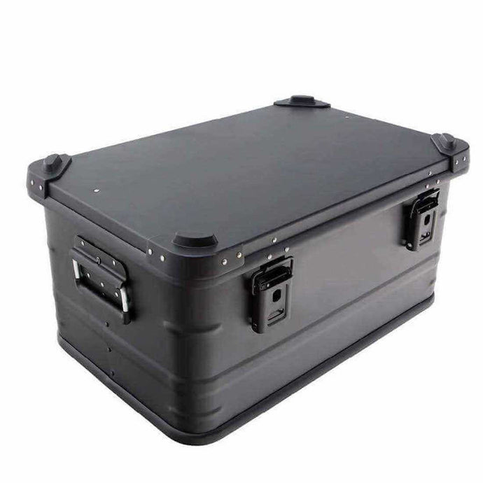 ALUMINUM BOX STORAGE 53QT - BLACK