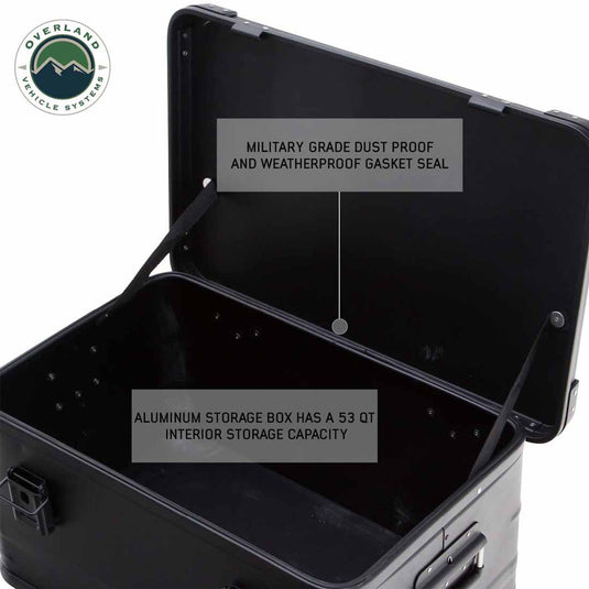 ALUMINUM BOX STORAGE 53QT - BLACK