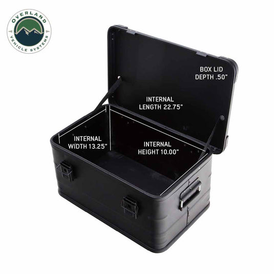 ALUMINUM BOX STORAGE 53QT - BLACK