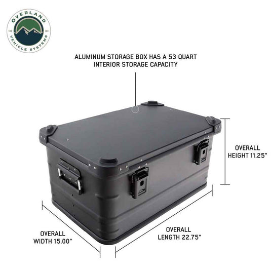 ALUMINUM BOX STORAGE 53QT - BLACK