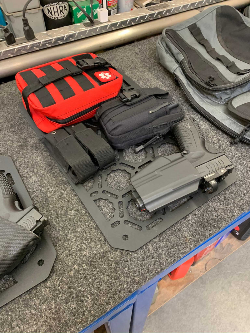 Load image into Gallery viewer, Backpack Insert Panel kit - with pistol holder, first aid kit, dual mag holder, Molle pouch
