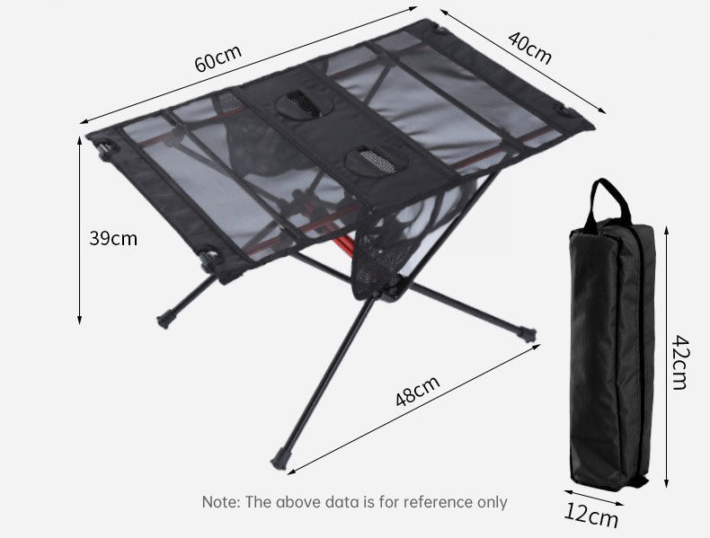 Load image into Gallery viewer, Ultra Light Folding Table Outdoor Camping Camping Car Portable Barbecue Picnic Cup Hole Mobile Phone Bag Small Table
