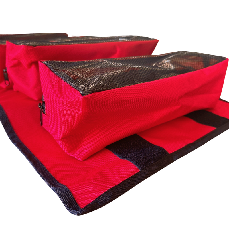 Load image into Gallery viewer, Large Canvas Tool organizer bag with 5 removeable pouches
