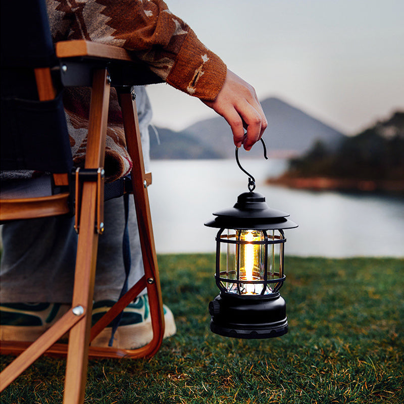 Load image into Gallery viewer, Portable Camping Lamp Rechargeable Retro Horselight Outdoor Multi-Functional Camping Tent Lamp Portable Lamp Stepless Dimming
