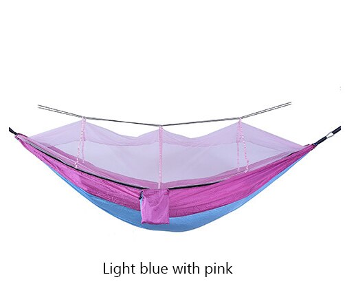 Load image into Gallery viewer, Bourette spinning 210T Nylon Hammock Outdoor Anti-mosquito Hammock Outdoor Camping Goods Bed Bearing

