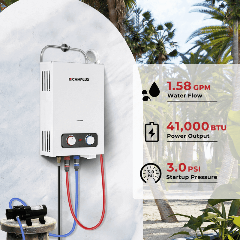 Load image into Gallery viewer, Camplux BD158 Tankless Propane Water Heater Pump Kit
