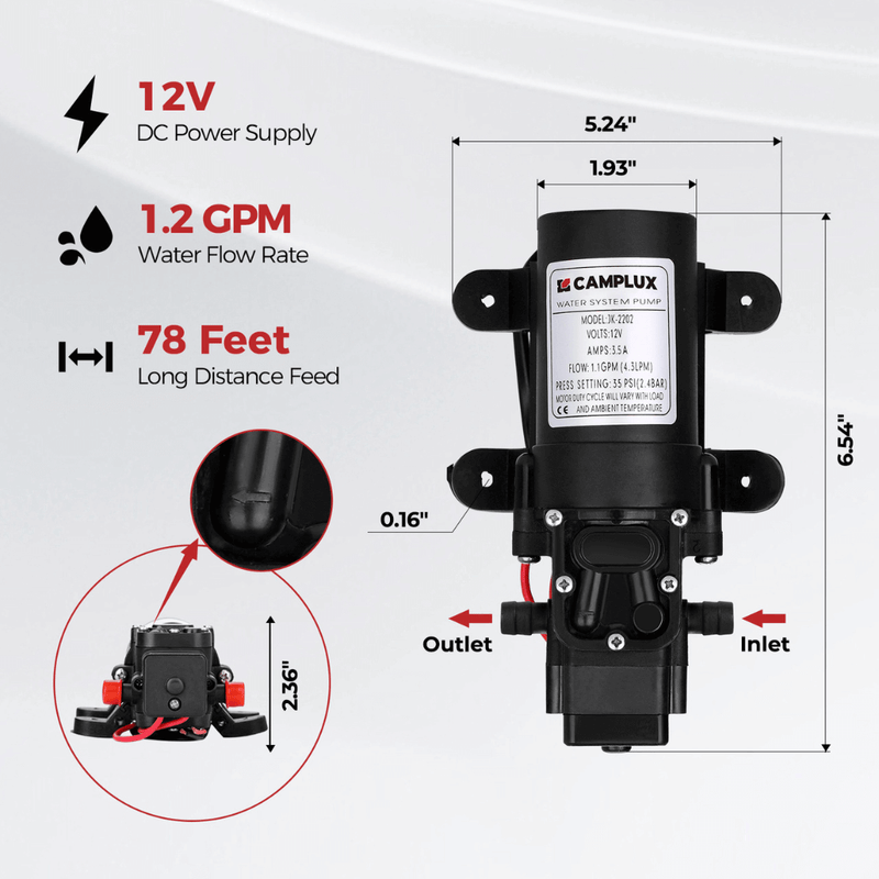 Load image into Gallery viewer, Camplux BD158 Tankless Propane Water Heater Pump Kit
